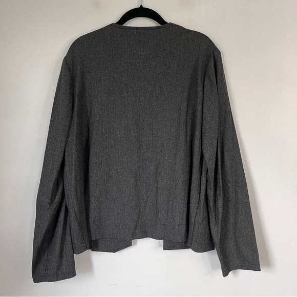 Kim Bernardin Paris Wool Tweed Top Women's XL Lagenlook Drape Front - Picture 3 of 7